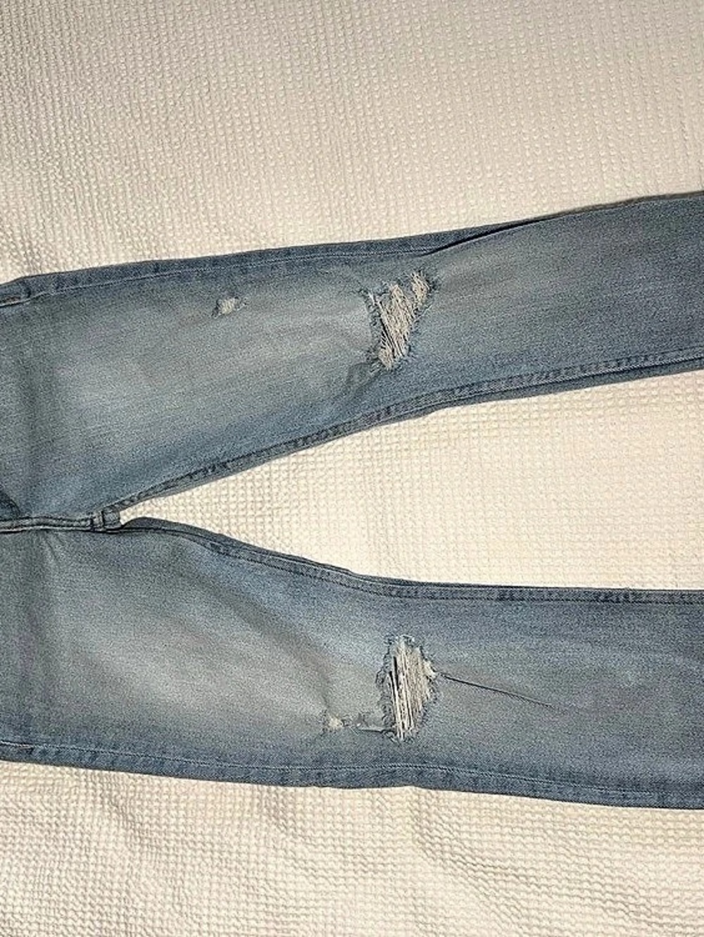 Zara Distressed Skinny Fit Jeans Blue